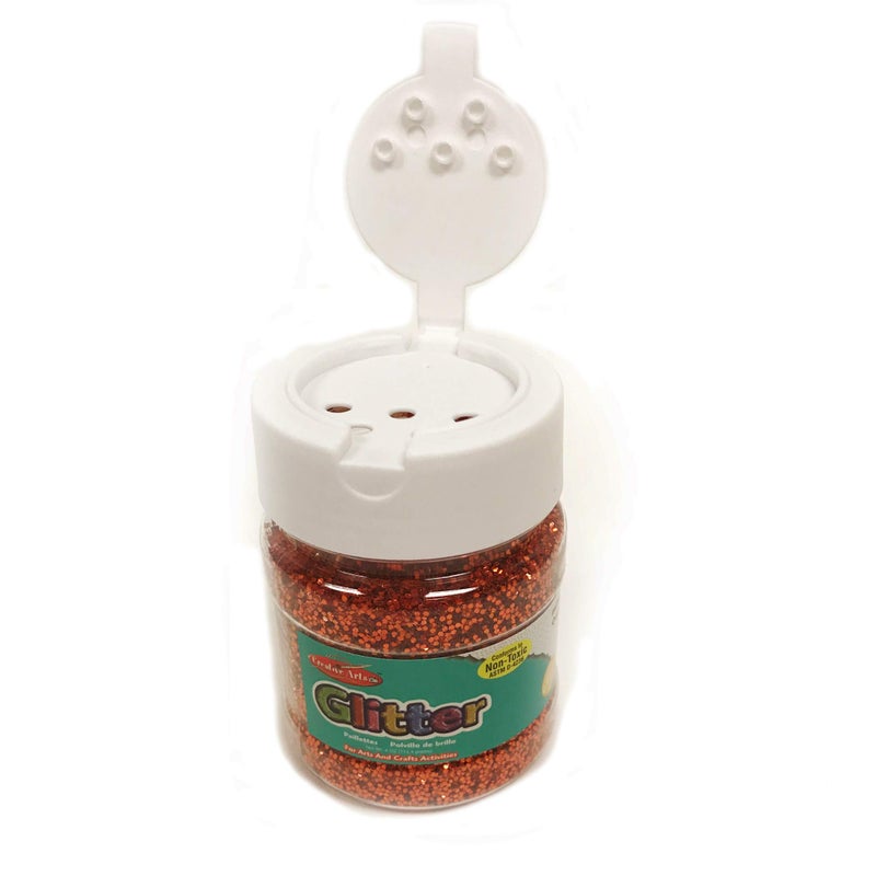 Charles Leonard Creative Arts by Charles Leonard Glitter, 4 Ounce Bottle, Orange (41465) - Image 2